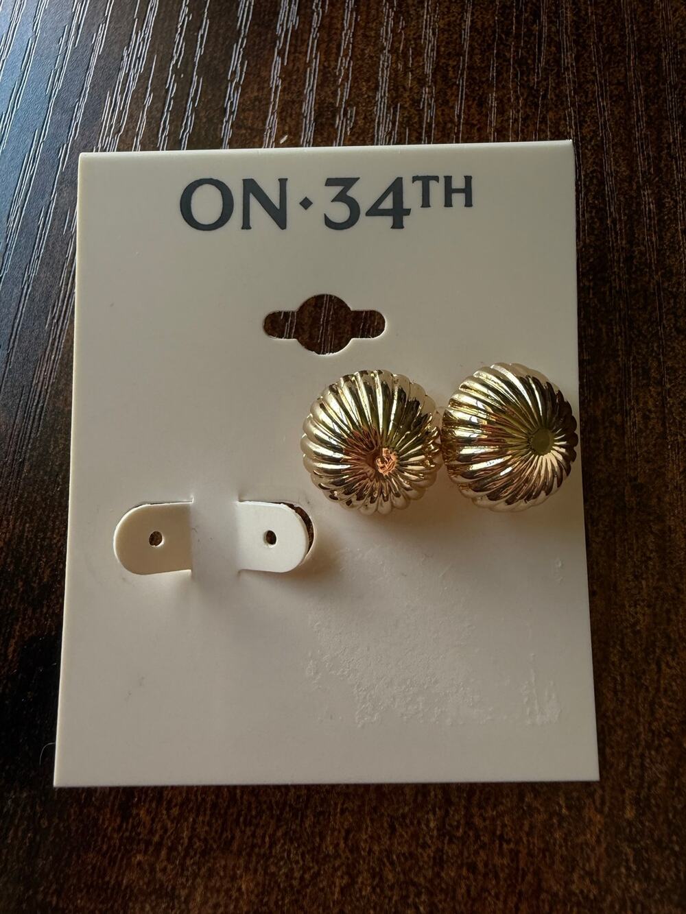 On 34th Textured Stud Earrings